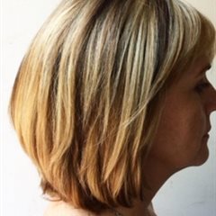 The Shorter the hair, the harder they stare.  Cut and Color by Euan.